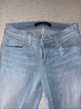 J Brand Faded Light Blue Low-Rise Jeans